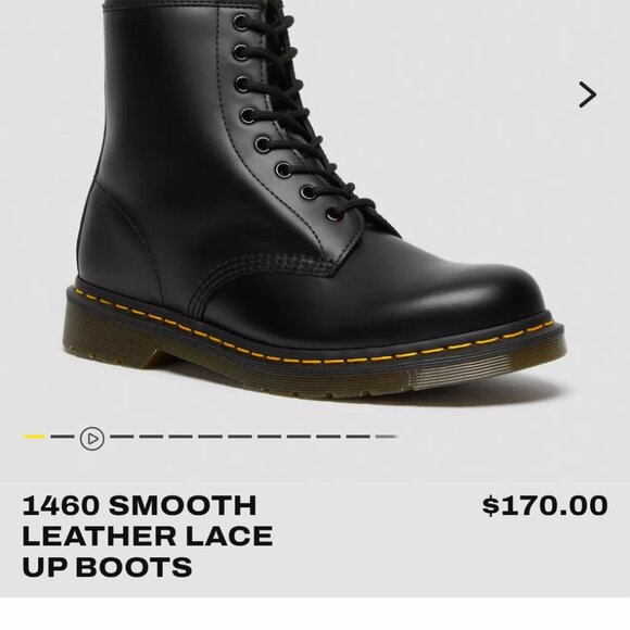 Dr Martens 1460 smooth leather lace up boots - Picture 5 of 5